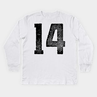 Rough Number 14 Kids Long Sleeve T-Shirt